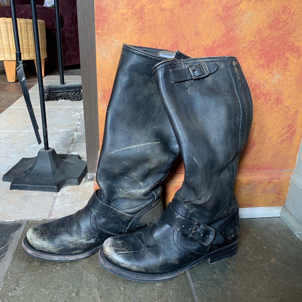 Frye Veronica rugged leather slouch boot 7.5 - Picture 2 of 12